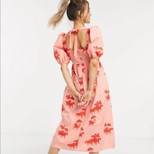 *NWT* Never Fully Dressed Puff Sleeve Midi